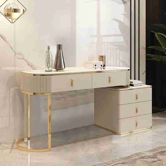 Oval Makeup Dressing Table With Storage