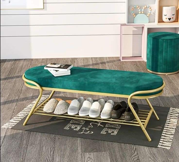 Golden Metal Shoe Rack