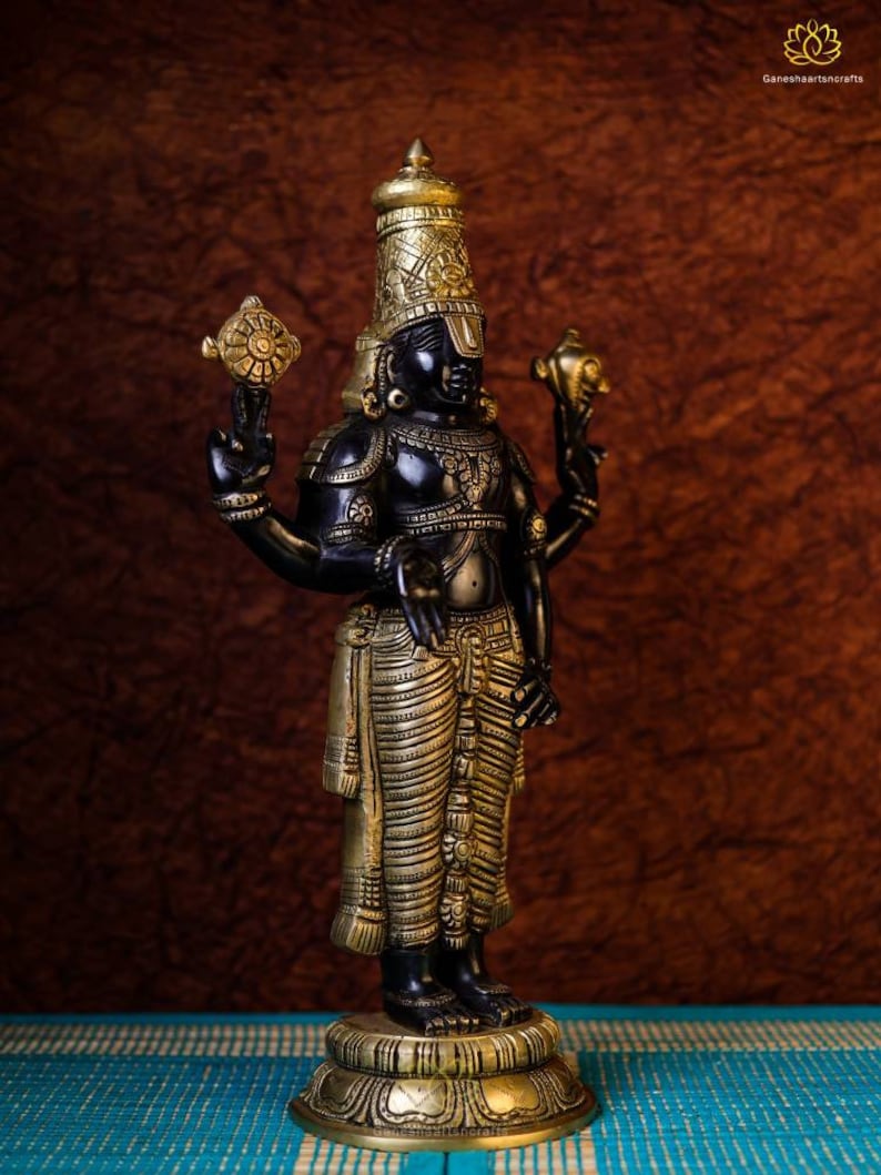 Tirupati Balaji Brass Idol - Divine Representation