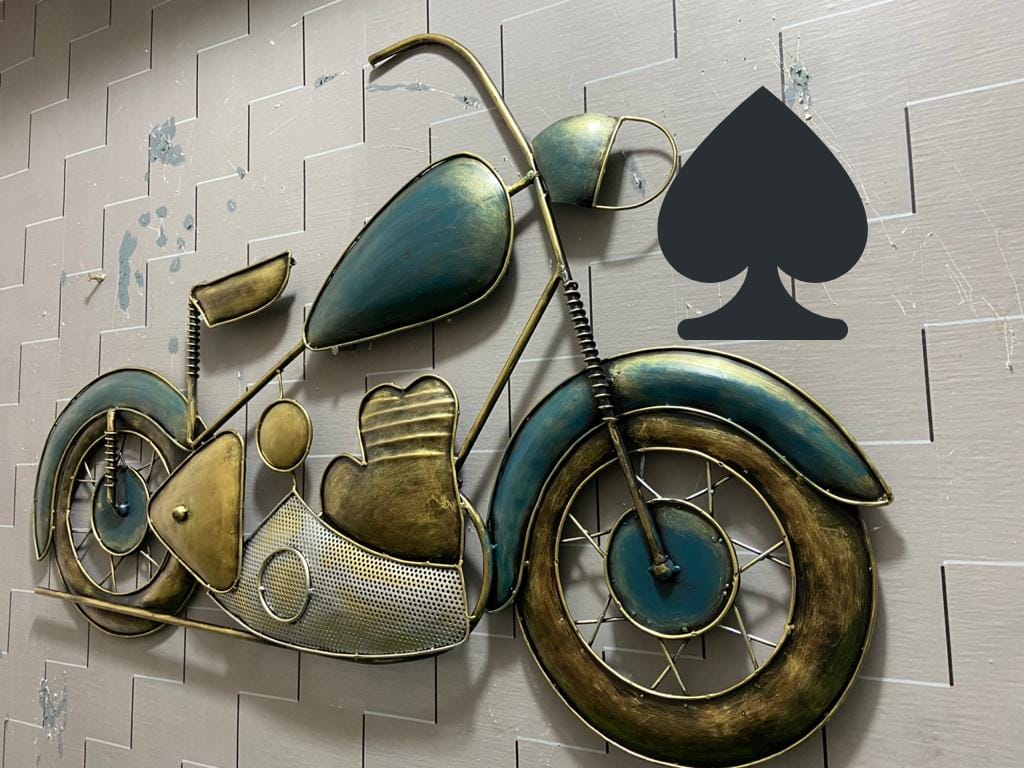 Metal bike wall art hot sale