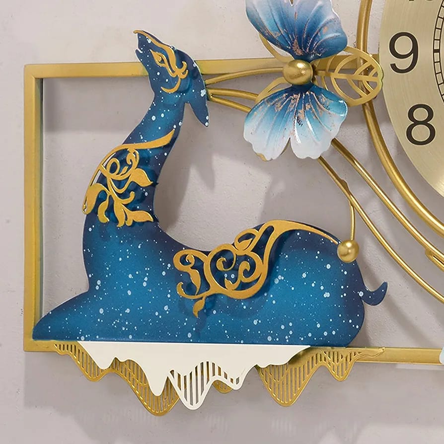Deer Metal Wall Clock