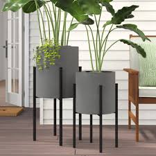 Modern White Minimalist Gray Plant Pots and Planters For Living For Less Budget Home decor