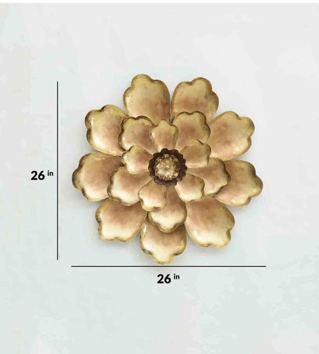 PC Home Decor | Golden Flower Wall Art
