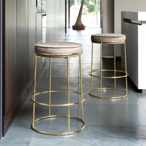 Metal stool with cushion sale