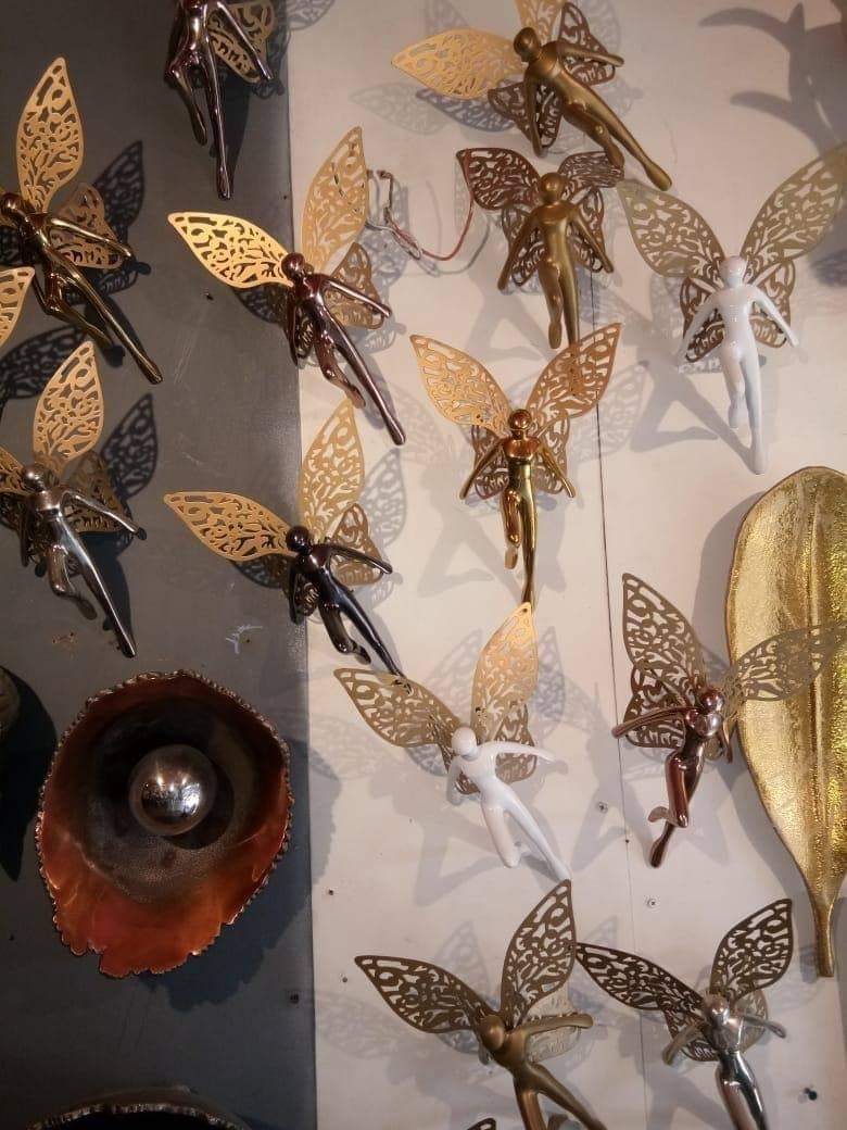 Wing Man Wall Decor | Unique Angel Metal Butterfly Wall Art for Living room, Bed room