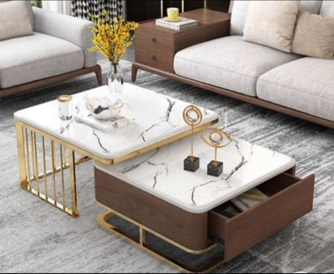 Square Nesting Drawer with storage Centre Table,White