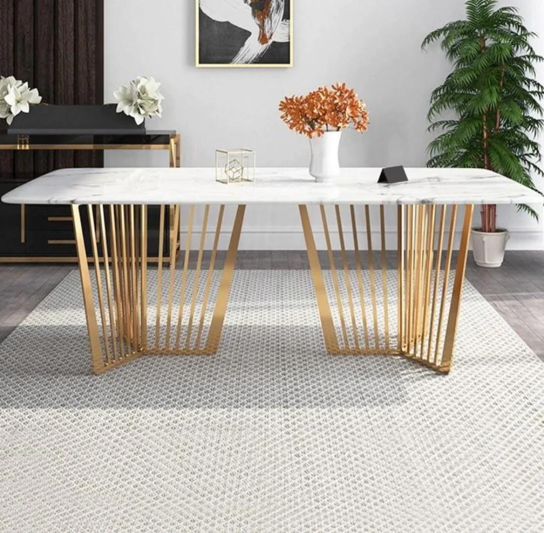 Dinning Table Set 6 Seater,With Gray Chairs