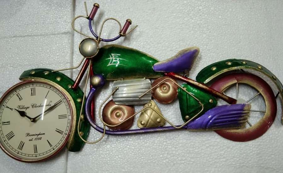 PC Home Decor | Bike Wall Clock , Green