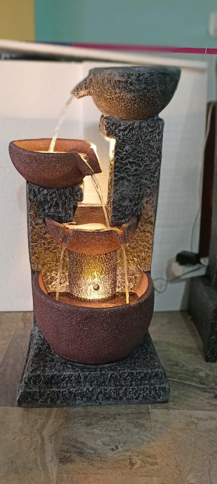 PC Home Decor | Diya Water Fountain, Bronze