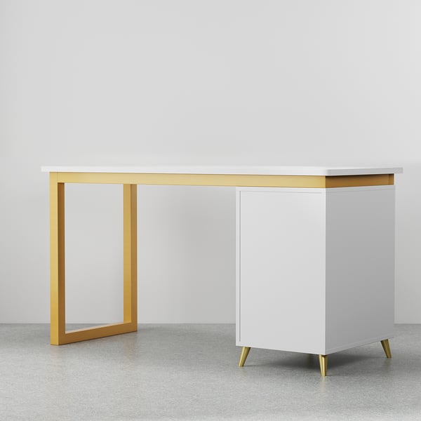 Modern Maple Storage Office Table