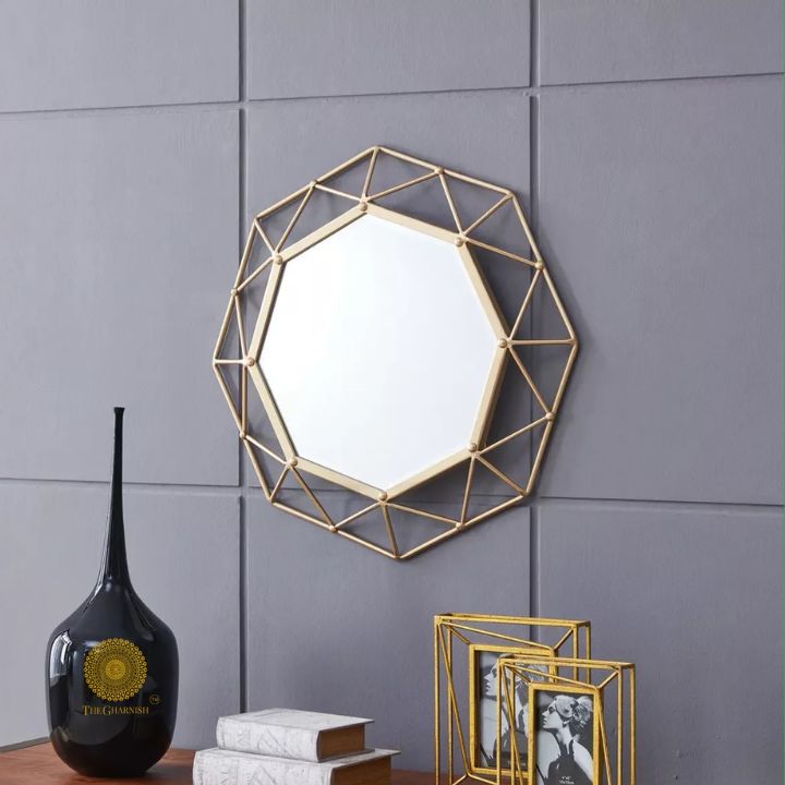 Geometric Pattern Wall Mirror