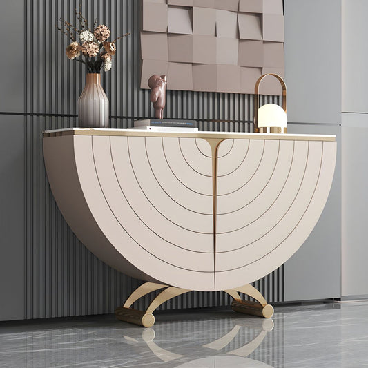 Modern Console Designer Table With Marble Top