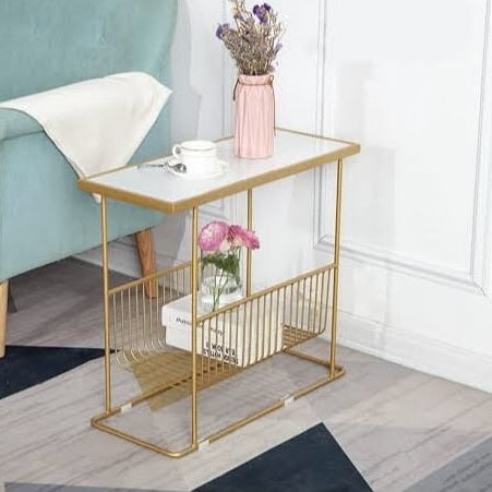 Sofa Side Basket Table