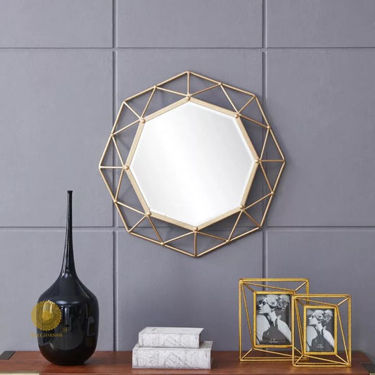 Geometric Pattern Wall Mirror