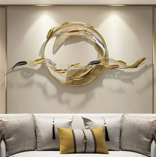 Fish Swim Circle Decor