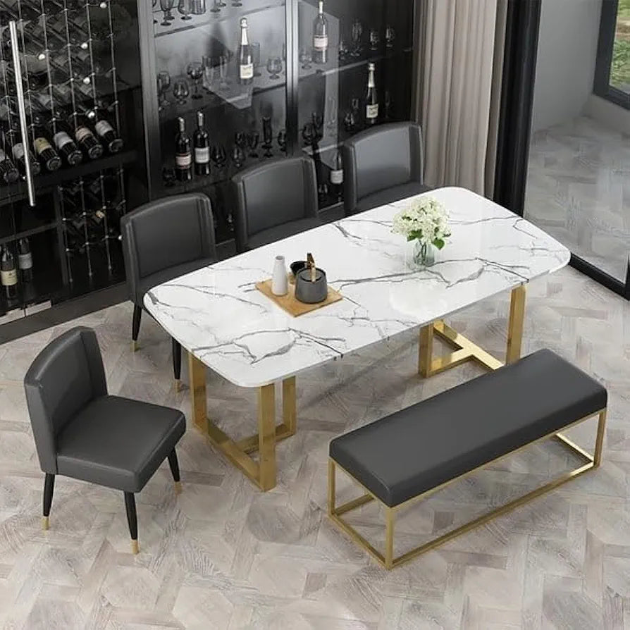 Modern Dinning Table With Marble Top