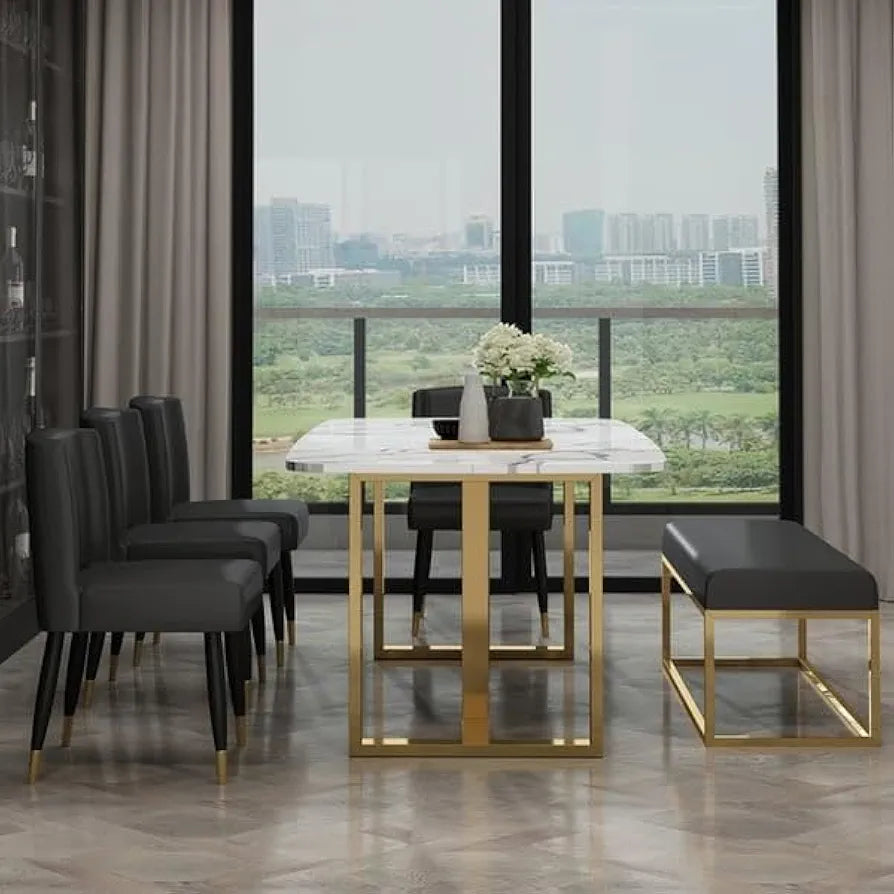 Modern Dinning Table With Marble Top