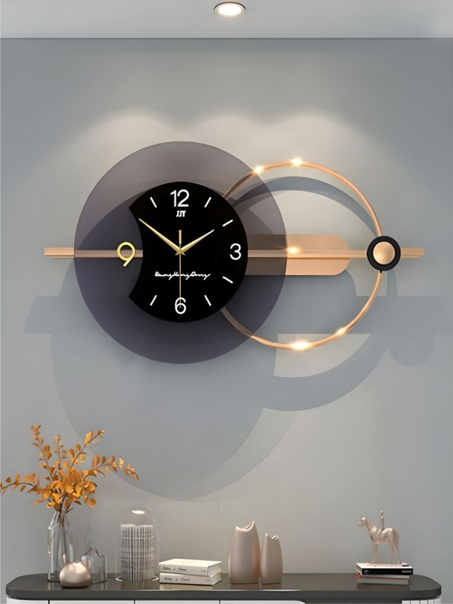 Black And Gold Imported Wall Clock