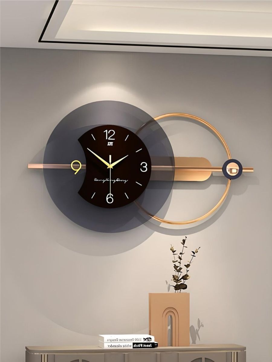 Black And Gold Imported Wall Clock