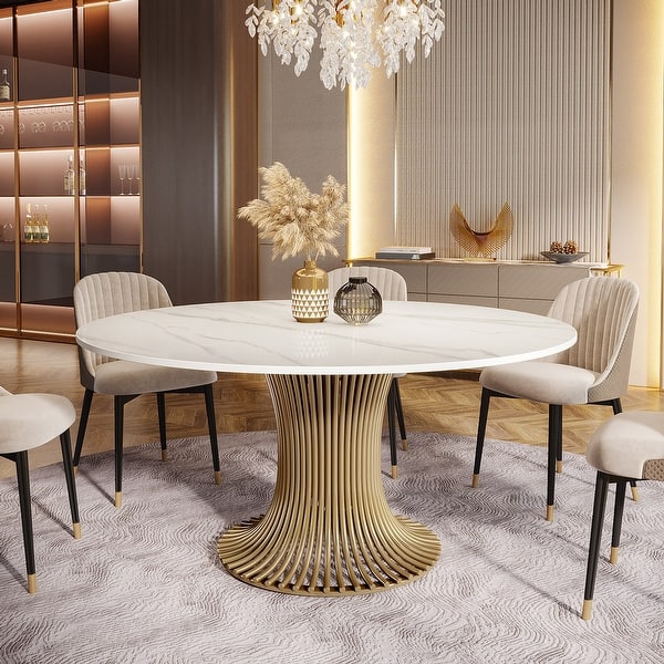 Round Dinning Table With Confortable Chair