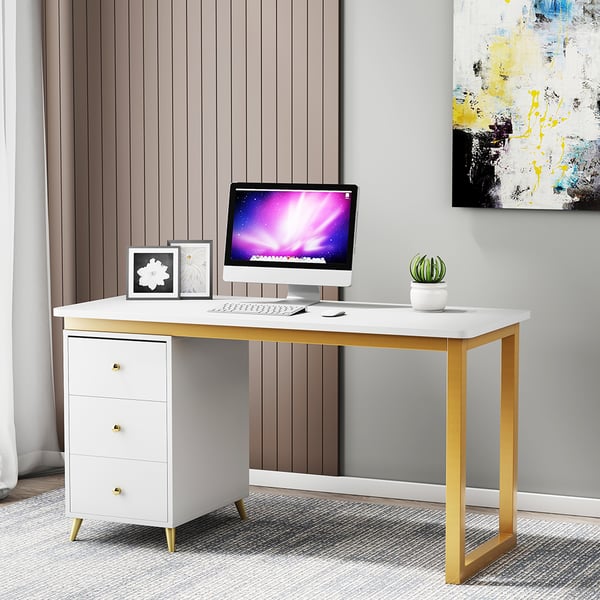 Modern Maple Storage Office Table