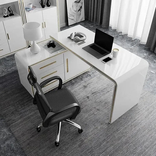 Office Table With Rotating Storage