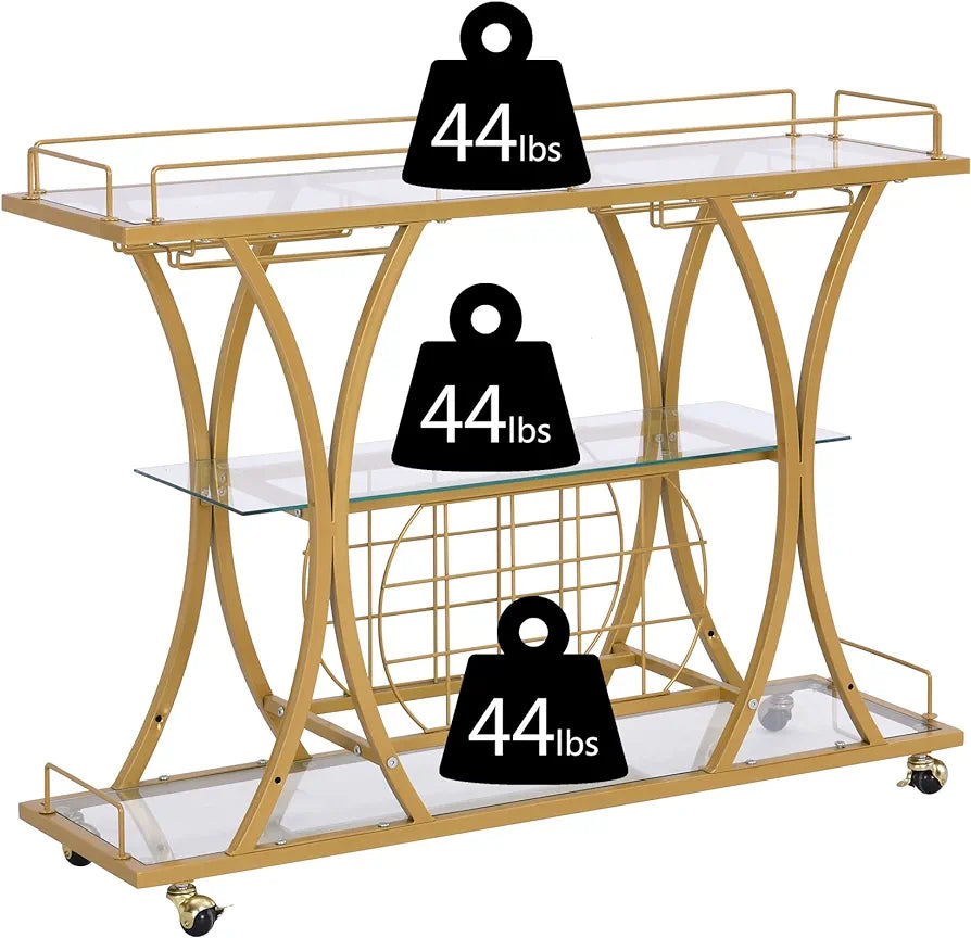 Bar Trolly With Maple Storage