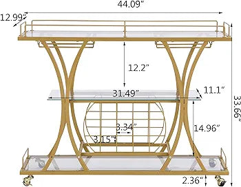 Bar Trolly With Maple Storage