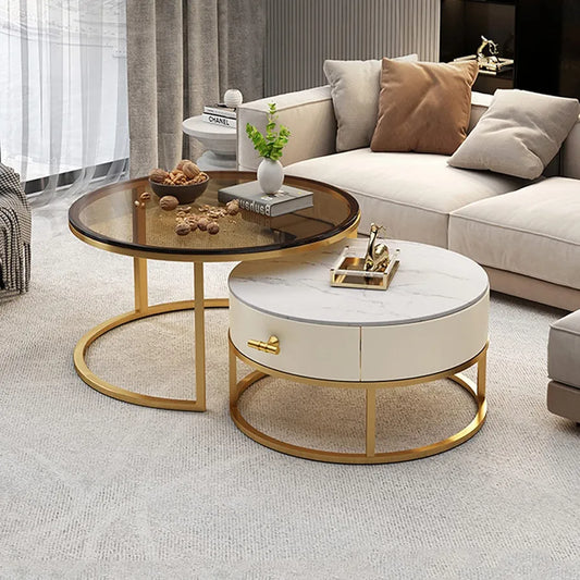 Modern Stainless Steel Nesting centre Table