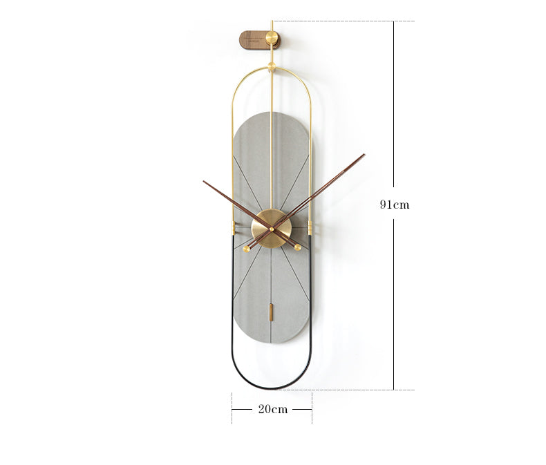 The Touch of Suave - Luxe Wall Clock,Gray