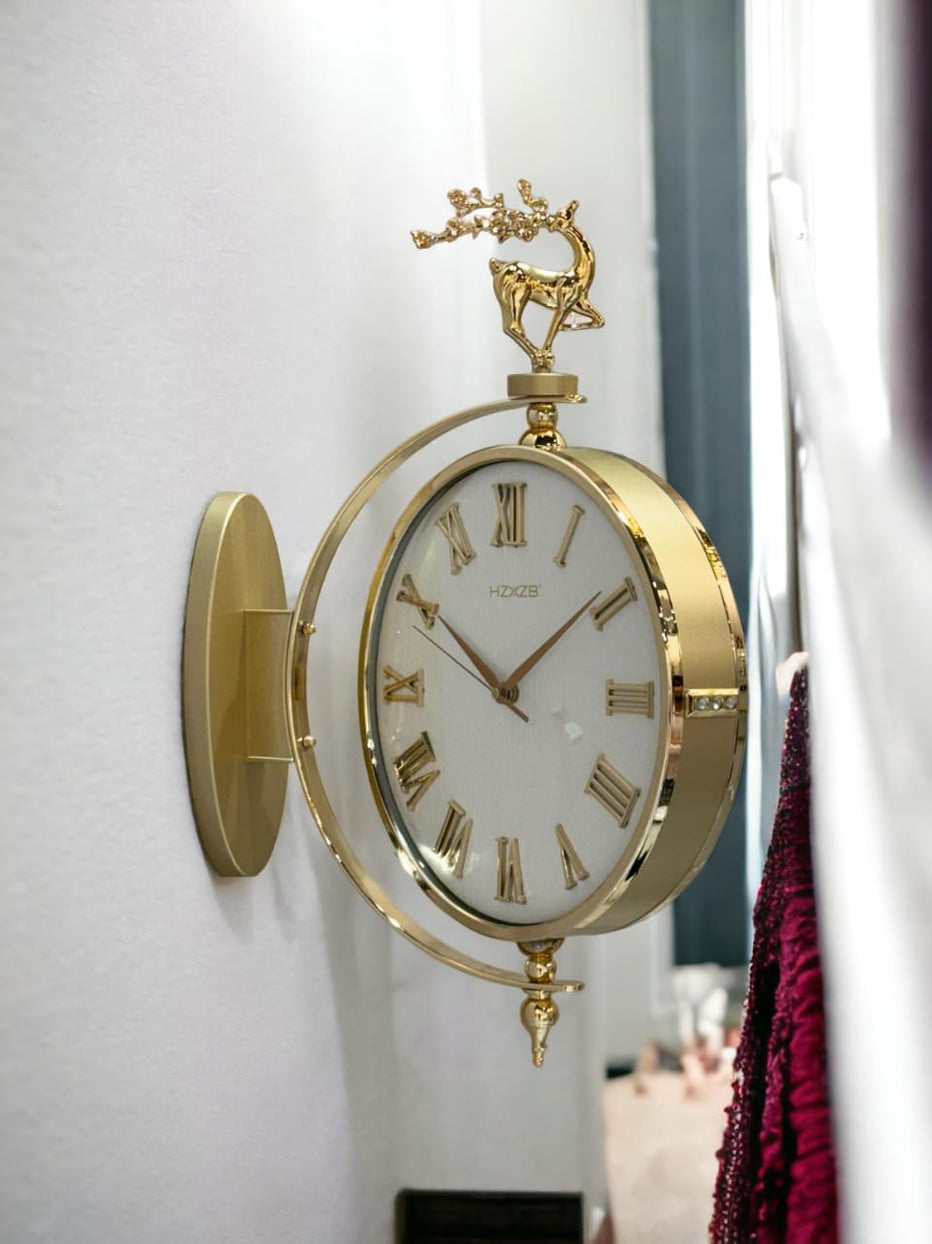 Double Sided Wall Clock Creative Mute Two Sided Clock