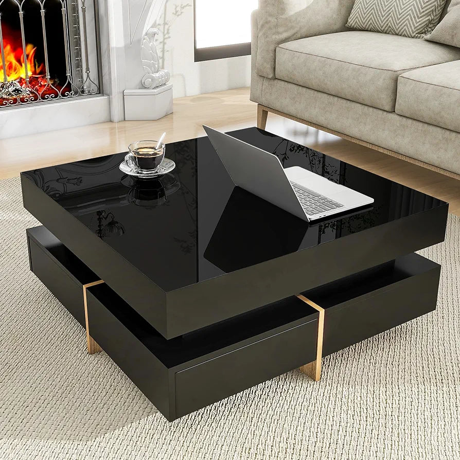 Elegant Modern 4 Drawer Centre Table For Living Room