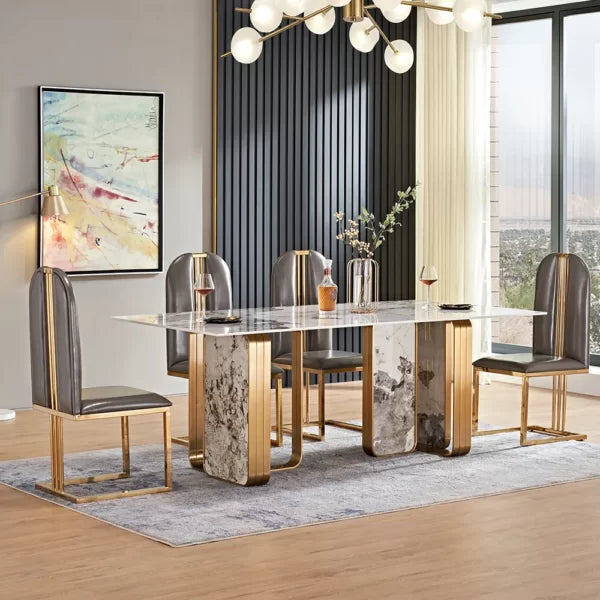 Dining Table 6 Seater, Gray