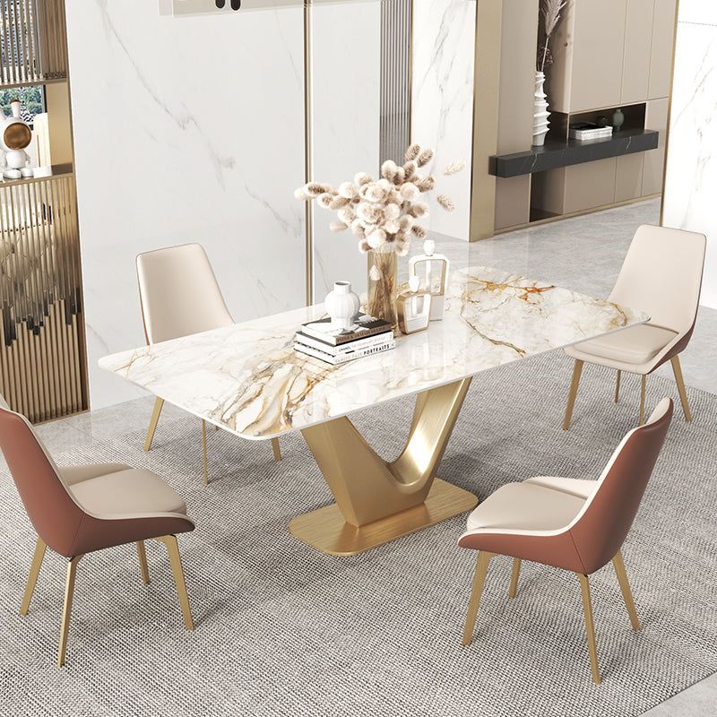 V Shape Dining Table With 6 Chairs – PC HOME DECOR
