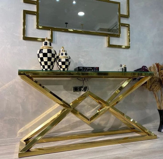 Console Table With Glass Top