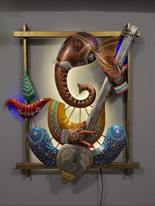 Sitar Ganesha Wall Decor