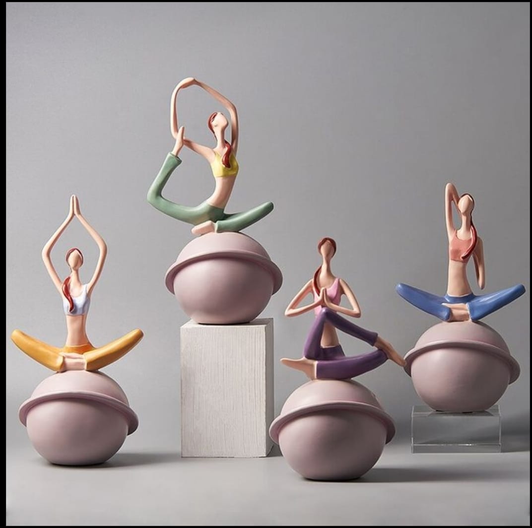 Yoga Ladies Statue ( Set of 4)