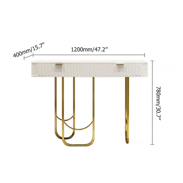Entryway White Console Table