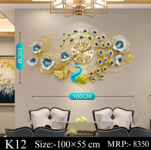 Imported Peacock Glare Wall Clock