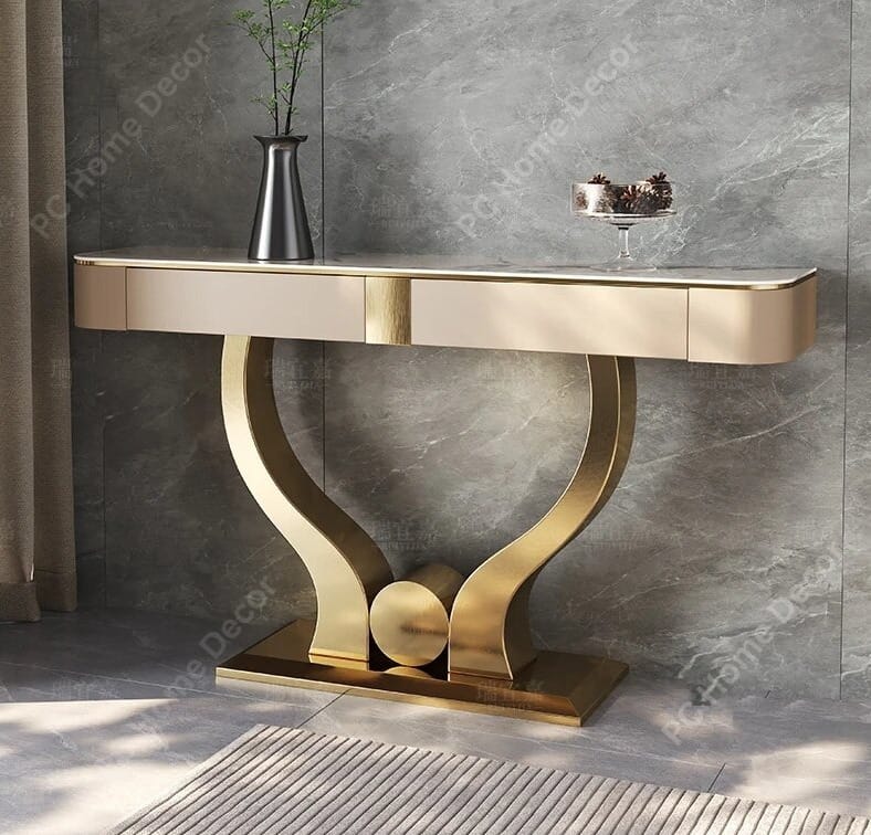 Metal Console Table With Storage