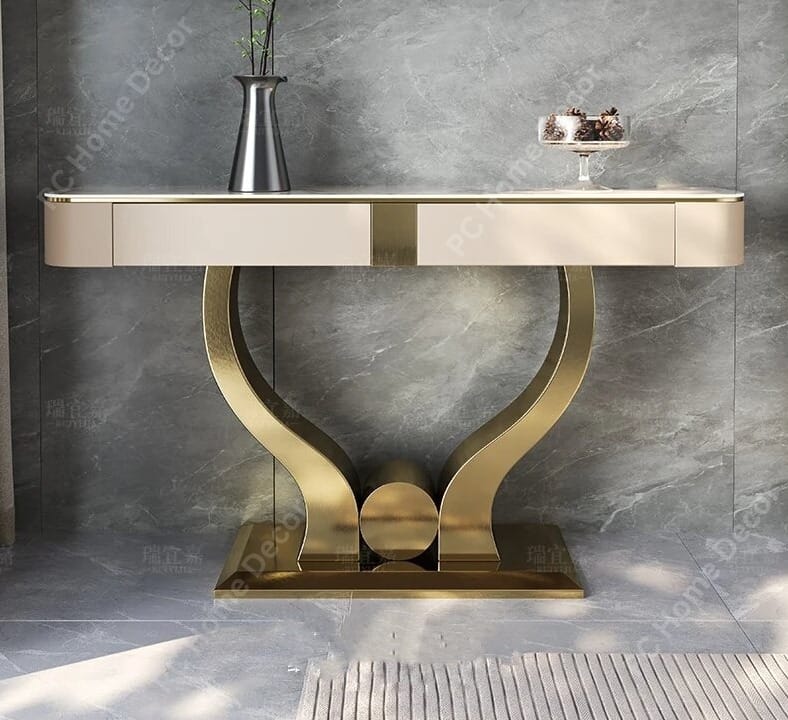 Metal Console Table With Storage