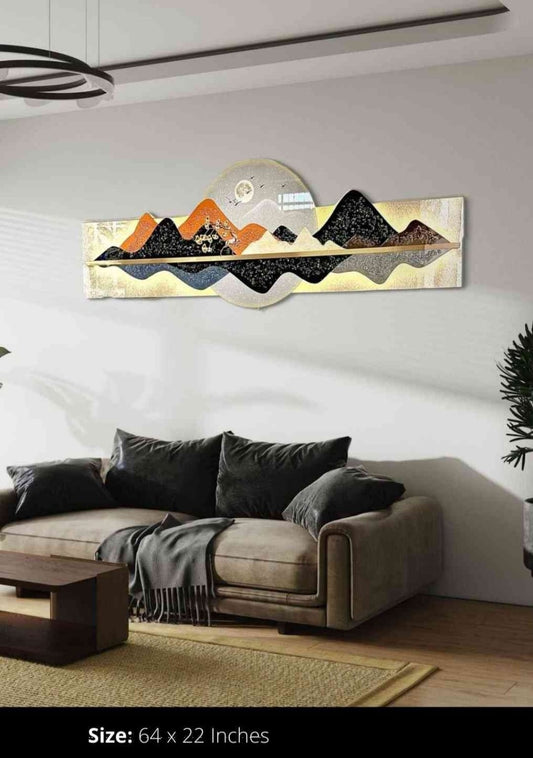 Mountain Style Crystal LED Painting