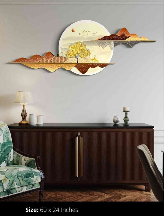 Horizontal Crystal LED Painting,Orange