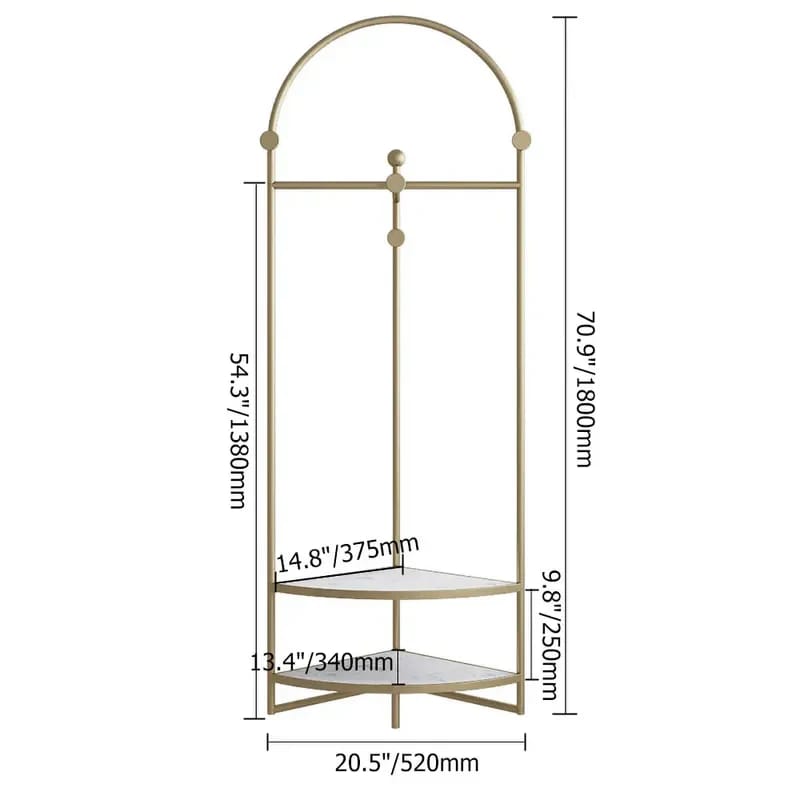 Metal Cloth Hanging Stand For Corner