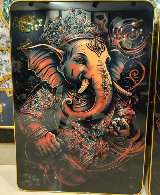 Lord Ganesha Crystal Wall Decor