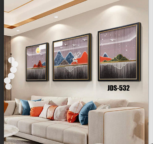 Wall Decor (Set of 3) With Mountain Scene