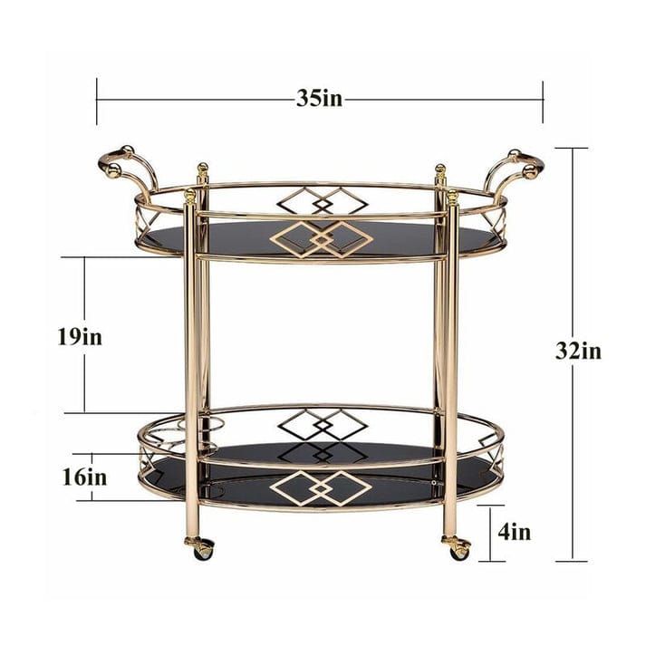 Golden Bar Trolly Oval Shape