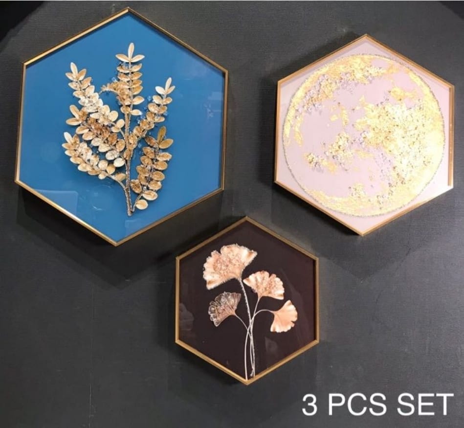 Hexa Wall Painting ( lSet of 3)