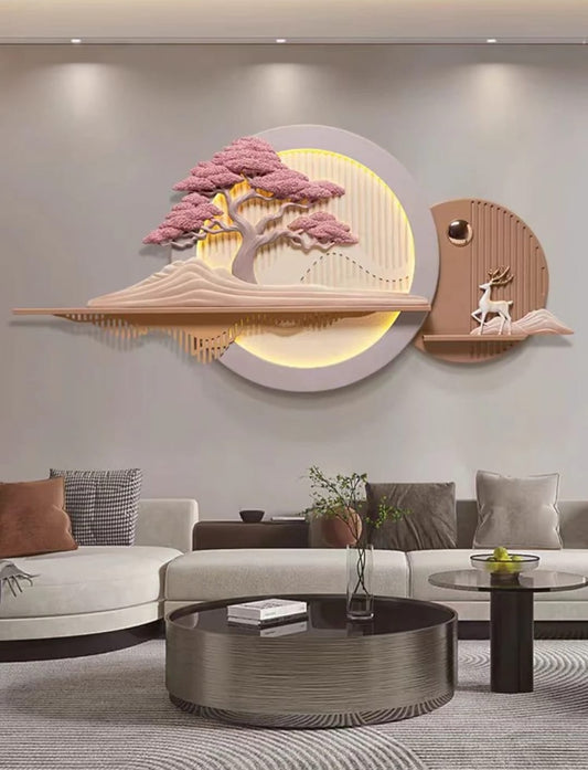 The Altruistic Deer 3D Resin Wall Decor With Tree