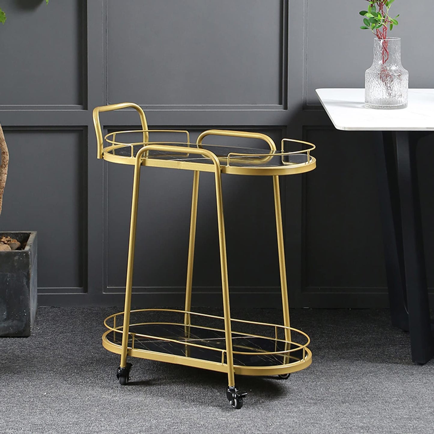 Exclusive Gold Serving Trolly For Home | Bar Trolly